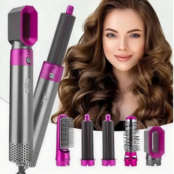 Dizosonic 5-in-1 Hot Air Styler Brush Dry, Auto Curl, Straighten for All Hair Types Electric Hair Styler