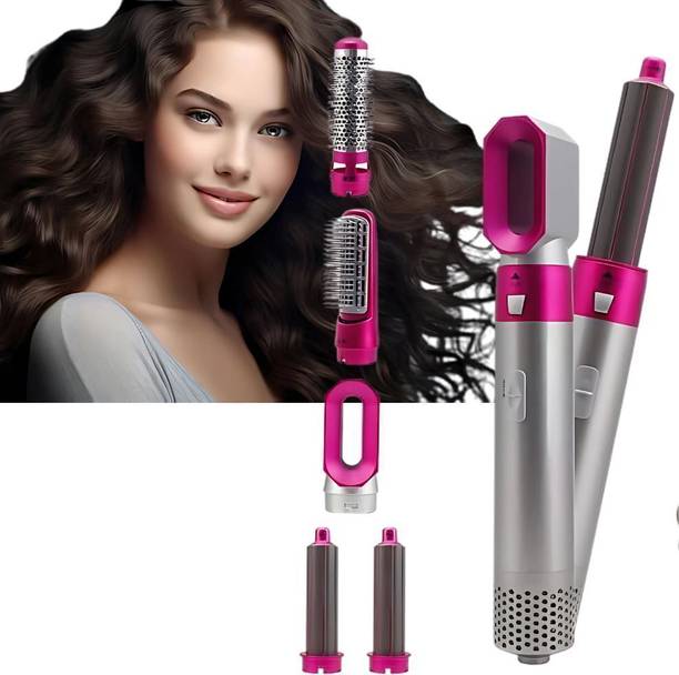 BazaarNest 5 in 1 Hair Dryer Styling Tool|Detachable Hair Styler with Curler & Straightener Electric Hair Styler
