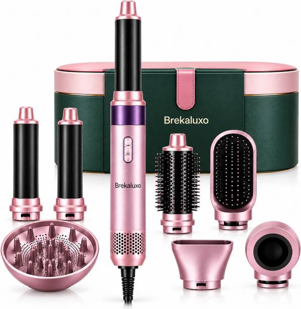 Brekaluxo Hot Air Hair Brush 7 in 1 Multi Styling Tool with Adjustable Heat Settings Electric Hair Styler