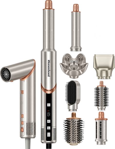 WOMENHOOD 8-in-1 Hair Multi Styler for Women, Air Styler with Curling & Volumizing Brush Electric Hair Styler
