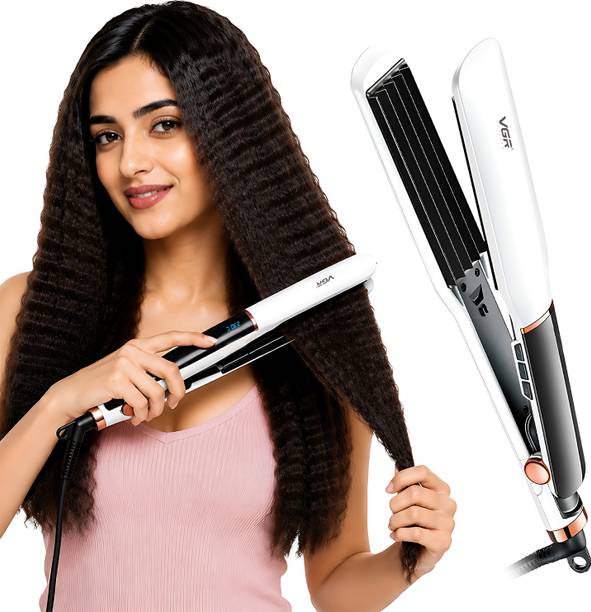 VGR V-519C Professional Hair Crimper with LED Display and 7 Temperature Settings Electric Hair Styler