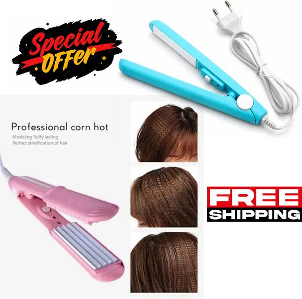HIGHEX Hair Crimping Tool and Mini Straightening Iron Electric Hair Styler