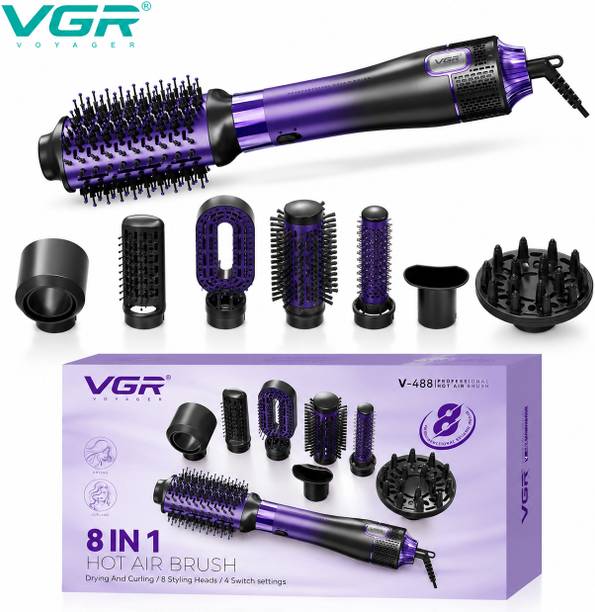 VGR V-488 8-in-1 Hot Air Brush Electric Hair Styler