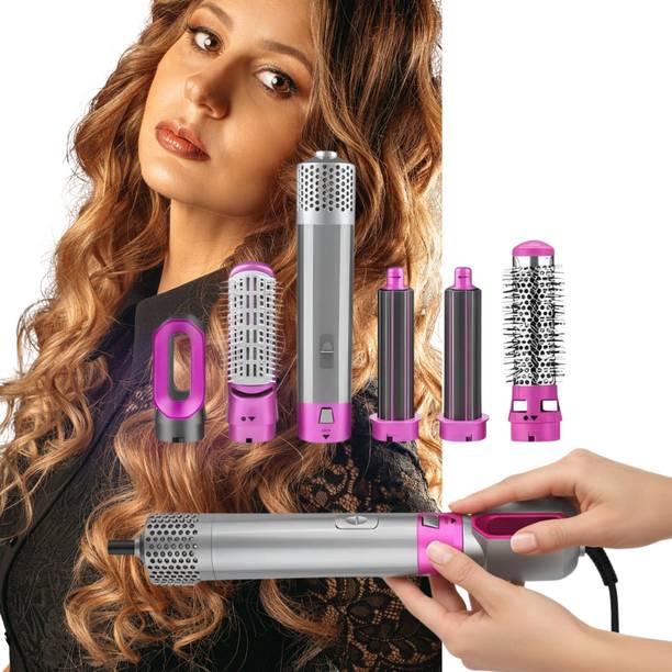 BazaarNest 5 in 1 Hair Styler Kit | Hair Dryer, Curler, Straightener & Hot Air Brush Electric Hair Styler