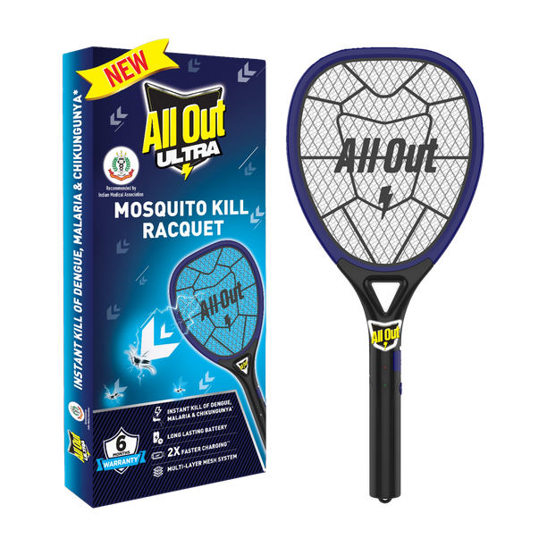 All Out Mosquito Kill Racquet|2X Faster Charging|Racket to Kill Mosquitoes Instantly Electric Insect Killer Outdoor, Indoor