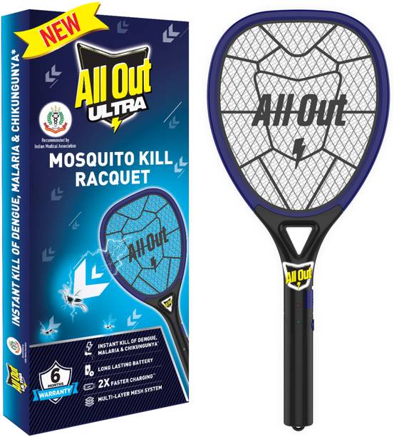 All Out Mosquito Kill Racquet|2X Faster Charging|Racket to Kill Mosquitoes Instantly Electric Insect Killer Outdoor, Indoor