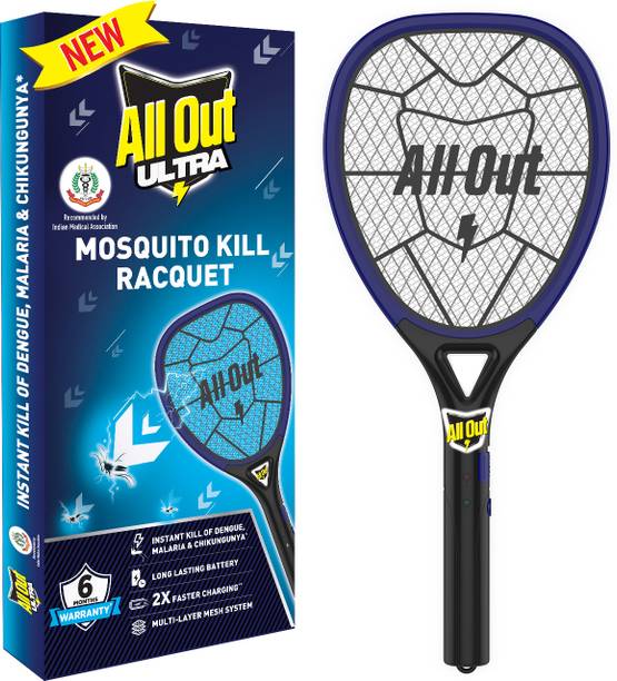 All Out Mosquito Kill Racquet|2X Faster Charging|Racket to Kill Mosquitoes Instantly Electric Insect Killer Outdoor, Indoor