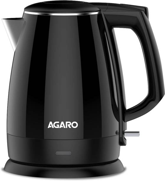 AGARO Royal Double Layered Kettle, 1.5 Litres, Double Layered Cool Touch , Electric Kettle