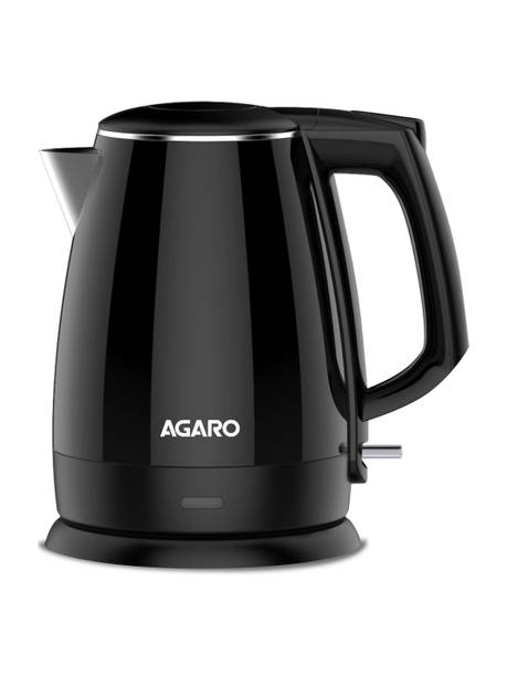 AGARO Royal Double Layered Kettle, 1.5 Litres, Double Layered Cool Touch , Electric Kettle