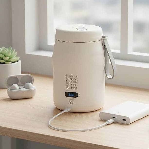 NowExp Mini Travel Electric Kettle | Power Bank Operated | Adjustable Temperature Electric Kettle