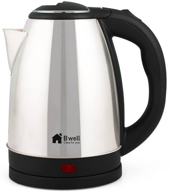 B well care for you Stainless-Steel Body Kettle with Silver Finish Multi Cooker Electric Kettle