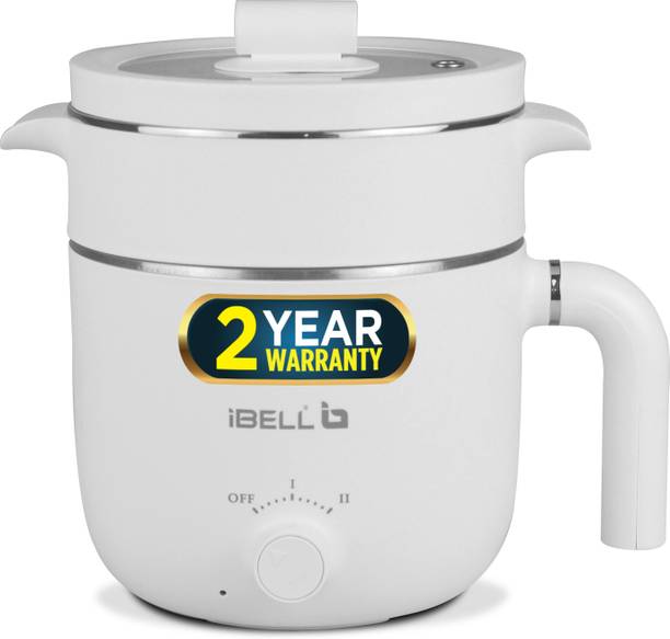 iBELL MPK15M Multi Purpose Kettle, 800 Watts 2-Pot Cooker, Egg boiler Tray, Temp Knob, Multi Cooker Electric Kettle