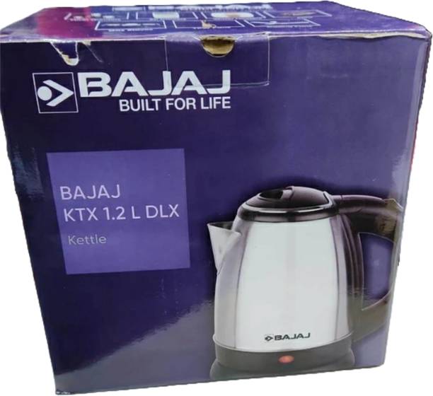 BAJAJ KTX 1.2L DLX KETTLE , STURDY & ROBUST STAINLESS STEEL BODY , CORDLESS OPERATION Electric Kettle  (1.2 L, STAINLESS STEEL COLOUR)