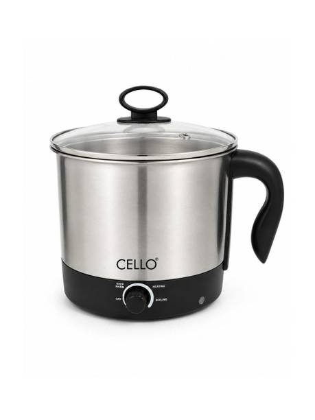 cello HeatPro for Boiling , Noodles & Soup, Stainless Steel with Glass Lid Electric Kettle