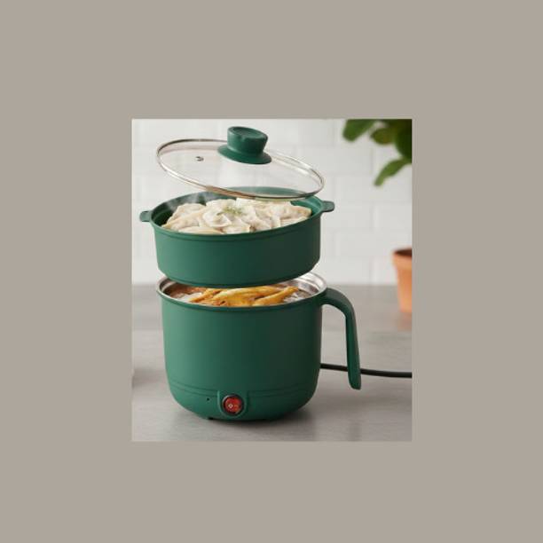 HEM SELLES Multipurpose Cooking Electric Pot with Steamer Inner Steel Electric Rice Cooker Rice Cooker, Slow Cooker, Travel Cooker, Deep Fryer, Air Fryer, Egg Boiler, Egg Cooker