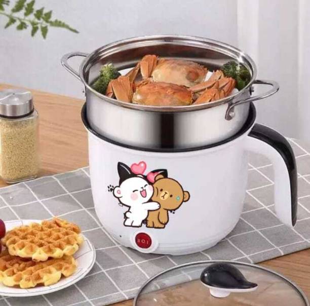 GAMADIYN BAZAAR Multiperpse Hot Pot Non Stick Rice Electric Cooker Frying Boiling Cooking Rice Cooker, Travel Cooker, Egg Cooker, Egg Boiler, Slow Cooker, Food Steamer