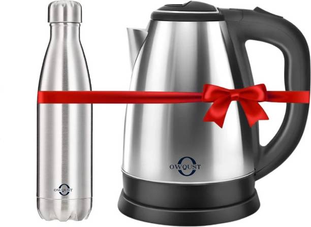 Owqust Special Combo Pack - Hot and Cold Cola Water 500 ml Bottle + Electric Kettle