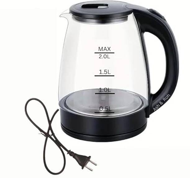 GRACIOUS MART Glass kettle with Cordless Portable Water Heater, Care free,Boil-Dry Protection Electric Kettle