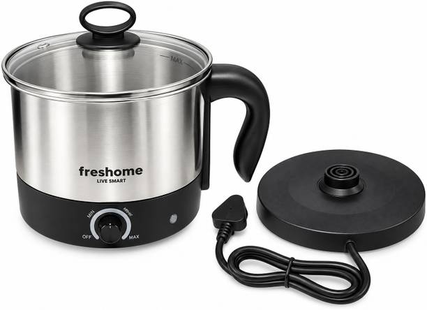 Freshome FreshHome Multi Electric Kettle 1.2L Stainless Steel Quick Boil Multi Use Making Multi Cooker Electric Kettle