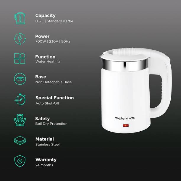 Morphy Richards Luxe Beauty 0.5L 590025 Beverage Maker  (0.5 L, White)