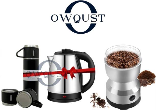 Owqust Vacuum Flask Set & Nima Mixer Grinder & Electric Kettle