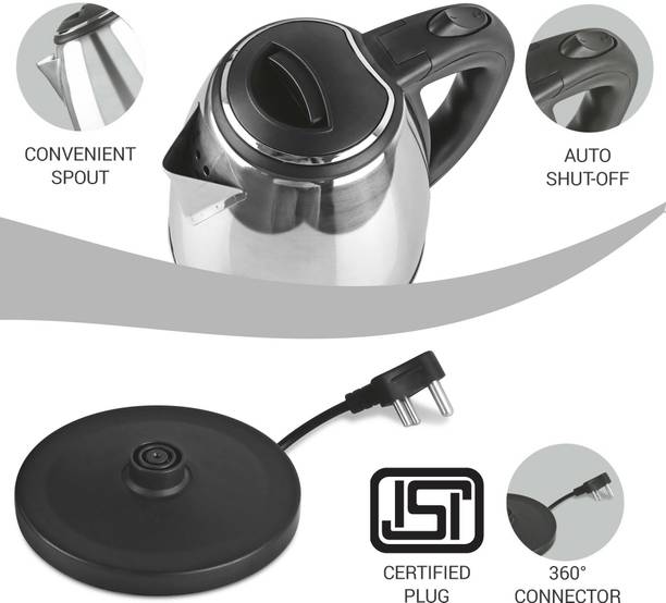 MILTON Insta Electric Kettle 1.5L & Alive 750ml Combo Electric Kettle