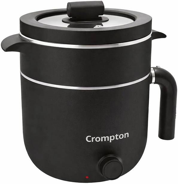 Crompton InstaNourish Pro 1.2L Kettle with Steamer, Multi Cooker Electric Kettle