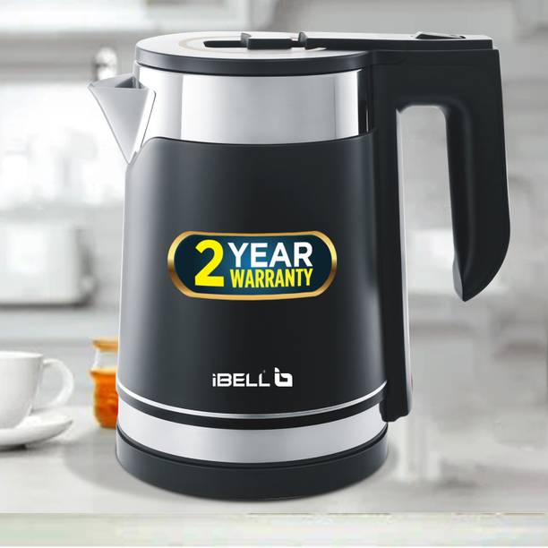 iBELL SEK170BM 1.7L Premium Kettle, Stainless Steel with Coating, Auto Cut-Off, 1500W Electric Kettle