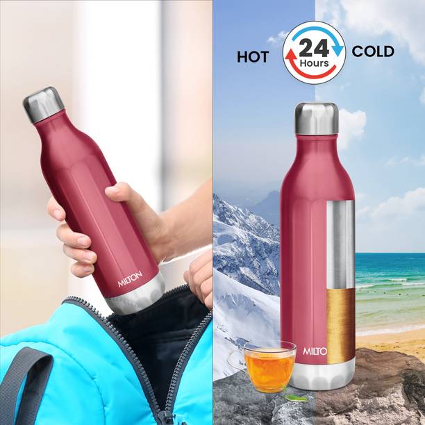MILTON Go Electro 1.5 L, Silver & Bliss 900 Water Bottle, 790 ml Electric Kettle  (1500 L, Red)