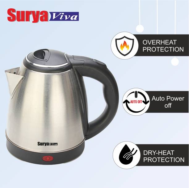 SURYAVIVA Electric kettle insta 1.8 ltr stainless steel Electric Kettle