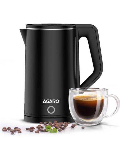 AGARO Elegant Electric Kettle, Cool Touch Double Layered Kettle, Electric Kettle