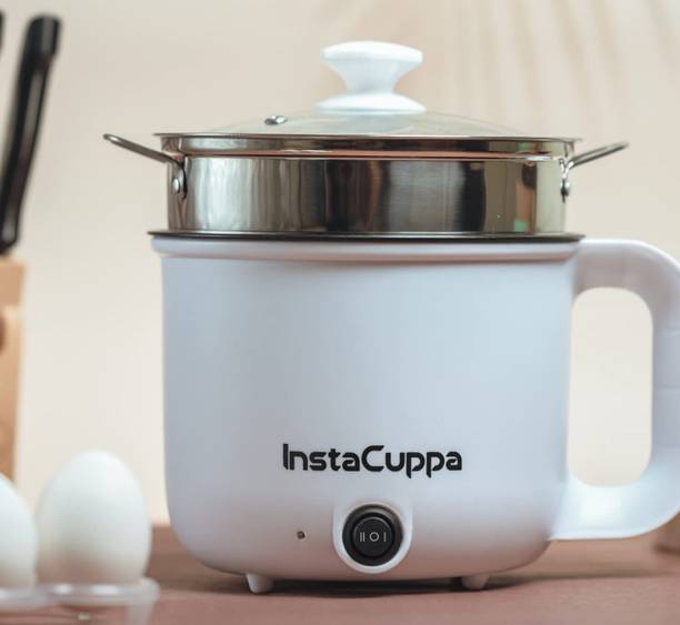 InstaCuppa 3-in-1 Multi Cook Kettle with Steamer | Non-Stick Inner Pot | 600 Watts Multi Cooker Electric Kettle