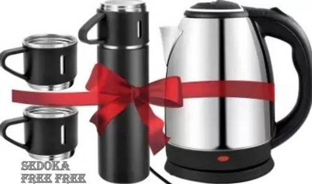 Ghoba Combo of Electric Kettle & Thermo Vaccum Flask Set (Insulated,500ML)ST-4 Electric Kettle