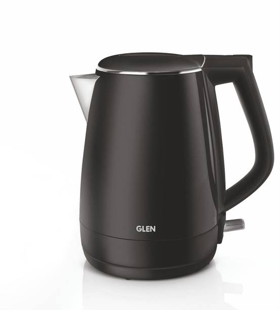 Glen Electric Kettle 1500W Plastic Clad Stainless Steel 360° Rotation Auto Shutoff Electric Kettle
