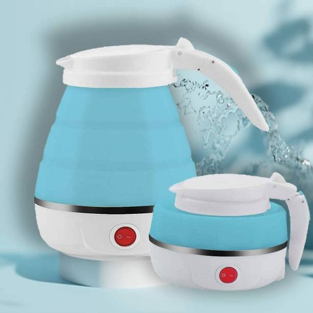 DN BROTHERS Food Grade Silicone and Dual Voltage Travel Foldable Electric Kettle; 600 ml Beverage Maker