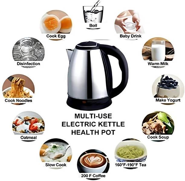 Radhe W26_Kettle Stainless Steel 1.8L Electric Kettle: Tea, Coffee, Milk, Water Boiler Electric Kettle
