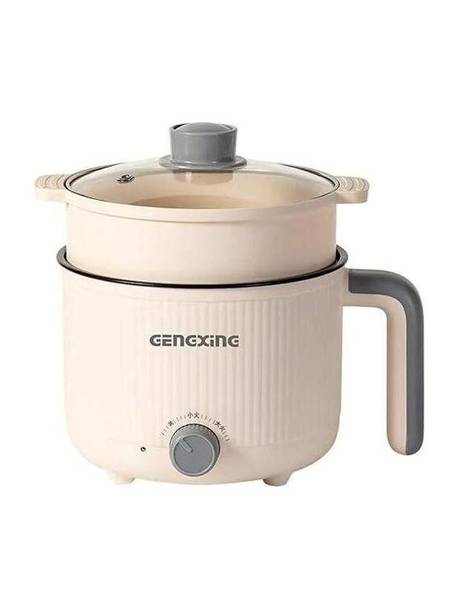 MOOKA Mini Multipurpose Electric Cooker With Steamer 1.5 Liter Non-Stick Cooker Electric Kettle