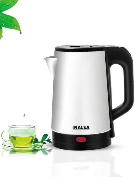 Inalsa Prism FS |Unique Cylindrical SS Body| Cordless Base|Easy Maintenance| Electric Kettle