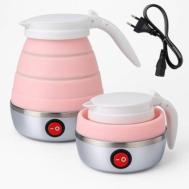 BfsTeckt Mini Travel Electric Kettle | 600ml Portable Folding Design Beverage Maker