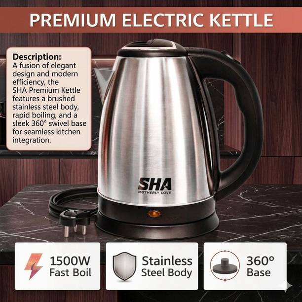 SHA Motherly Love Kettle- STAINLESS Steel 1.8l6 Electric Kettle