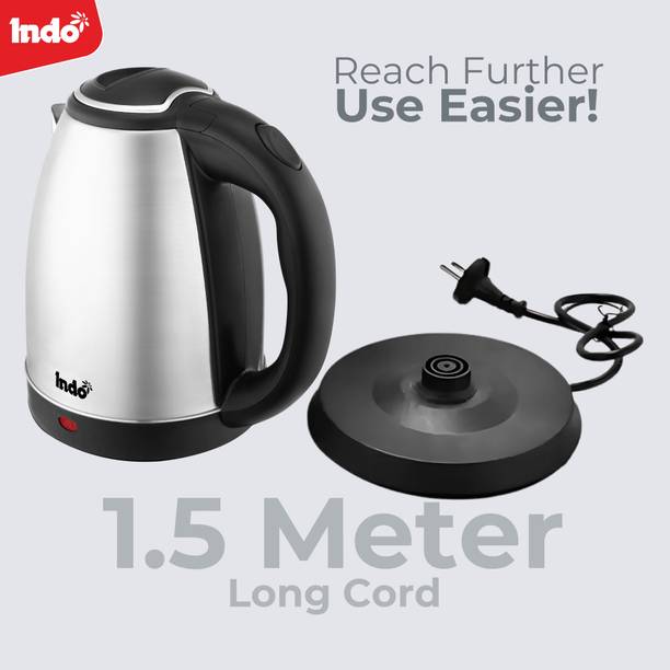 Indo 1.8 Litre Electric Kettle IMAGINA | 360° Detachable Base | Cool touch Body Multi Cooker Electric Kettle