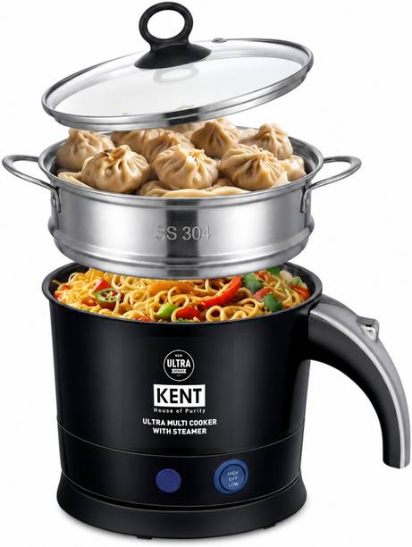KENT Ultra Electric Multicooker/Kettle with Steamer | 800W | Boiling of Water, Eggs | Multi Cooker Electric Kettle