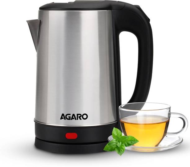 AGARO Sonnet Electric Kettle, 1.5L, 1500W, Stainless Steel Body, Quick Boil Electric Kettle