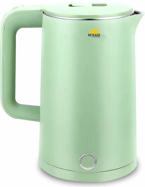 Sunaze Stylish Steel Body Electric Kettle | Quick Boil Water, Tea & Coffee Maker Beverage Maker