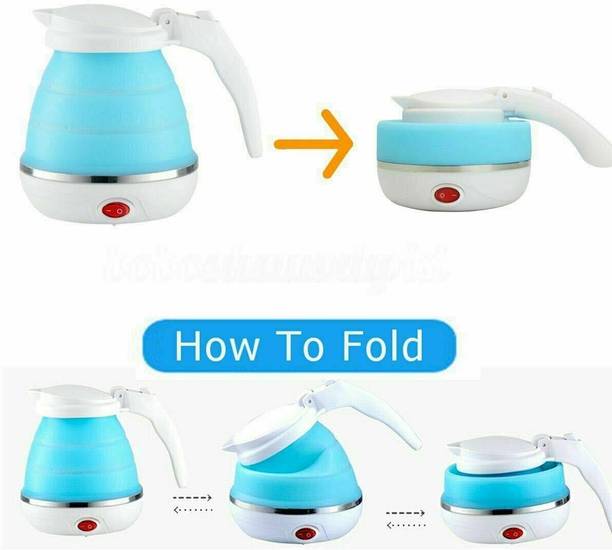 MAITRI ENTERPRISE Fast Boiling Kettle Food Grade Silicone Folding Electric Kettle(Multicolor) Beverage Maker