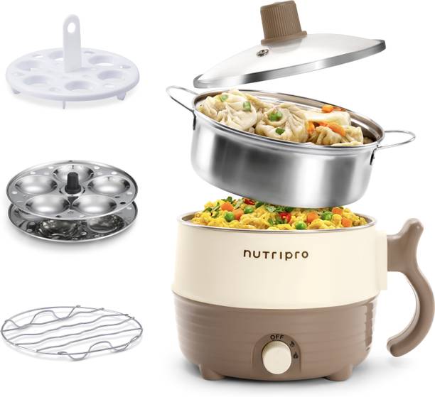 NutriPro Multipurpose Steel Kettle Multi Cooker Electric Kettle