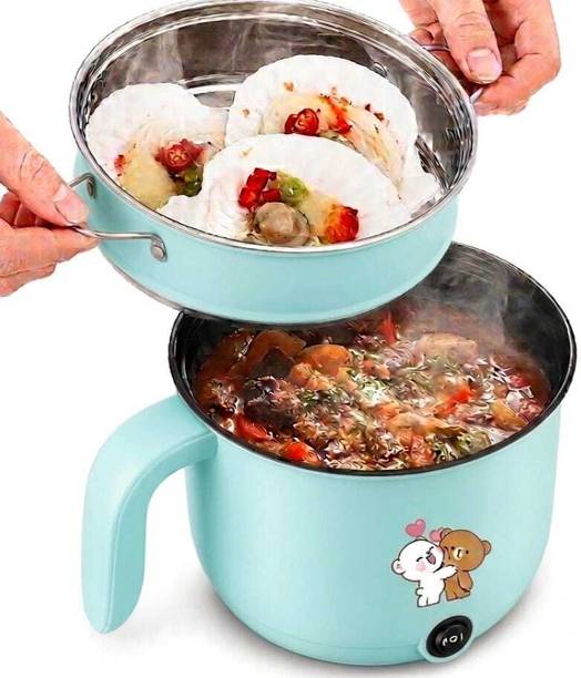 GAMADIYN BAZAAR New Electric Cooking Pan Non-Stick Cooker, Egg Boiler Rice Cooker, Travel Cooker Multi Cooker Electric Kettle