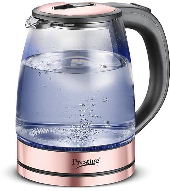 Prestige PKGB 1.8L Borosilicate Glass | Automatic Power Cut-Off | Concealed Element Electric Kettle