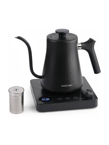 InstaCuppa Electric Gooseneck Kettle | 40-100°C Temp Control, Built-in Timer, Auto Shut-Off Electric Kettle
