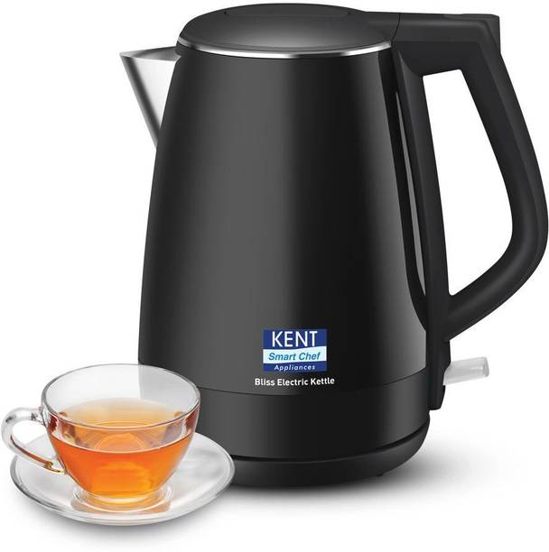KENT Bliss Electric Kettle|1500W Power & 1.5L Capacity| Cool Touch Exterior Body Electric Kettle